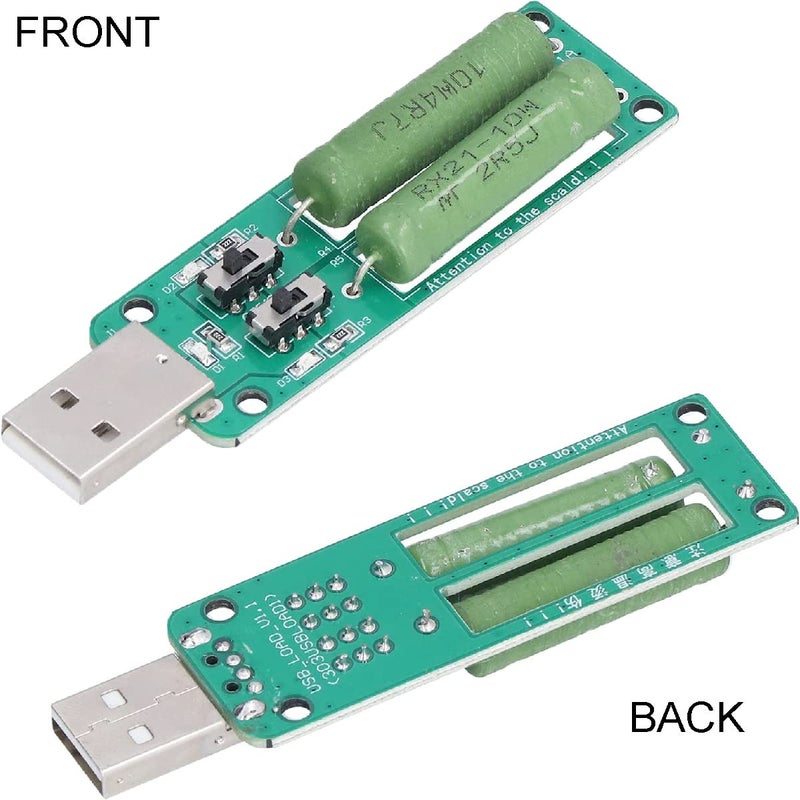 DKARDU 3 pcs USB Load Tester Resistance Module 5V1A/2A/3A Power Bank Discharge Resistor Switchable Load Resistance Discharging Ageing Resistance Electronic Load Detector - Image 2